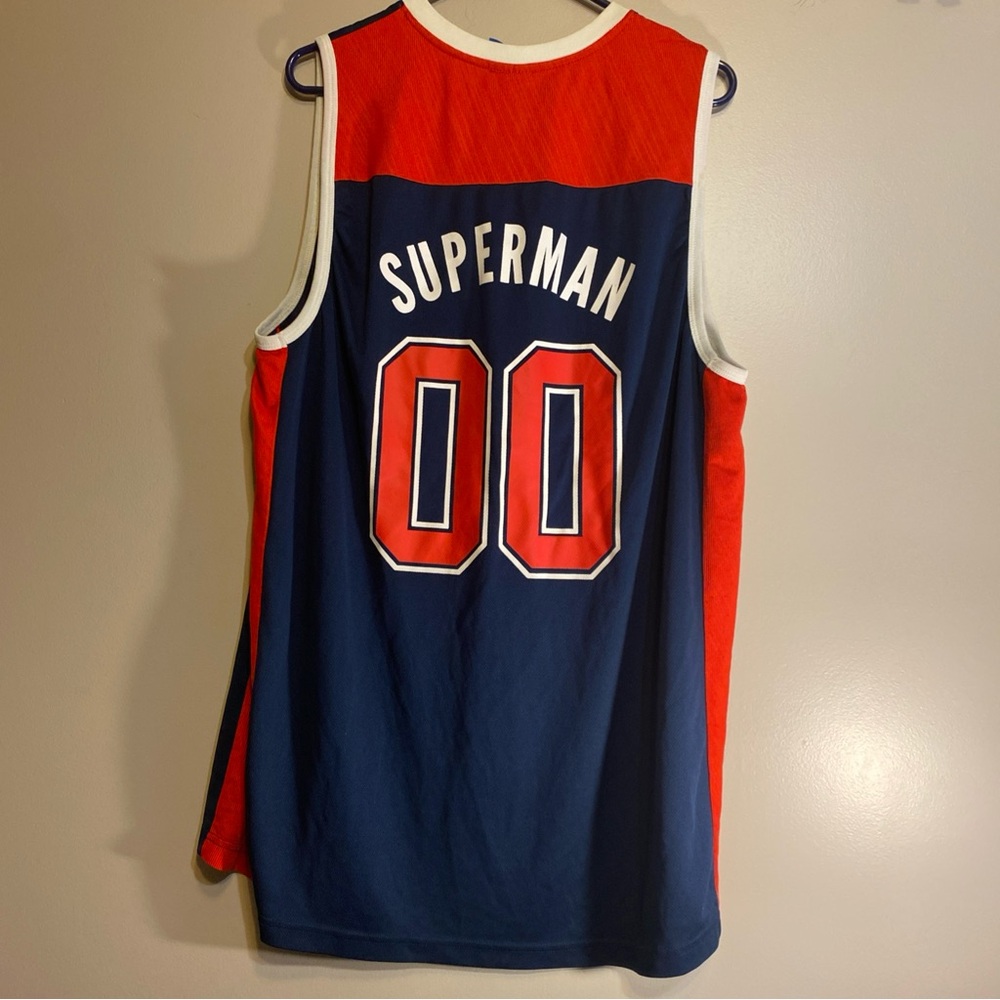 Dc Comics Superman 00 super Hero Men’s XXL basketball Jersey Blue Red